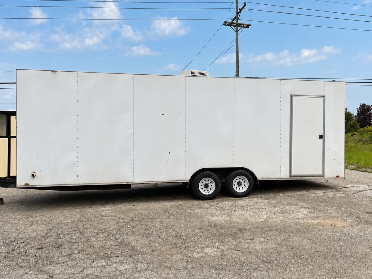 Supplied reference image labelled dish trailer rental exterior.