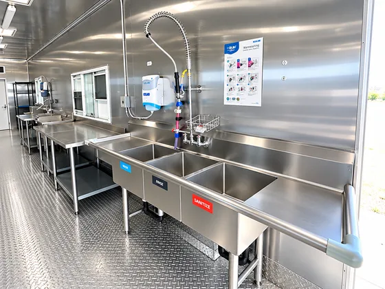 Supplied reference image labelled dish trailer rental complete interior.